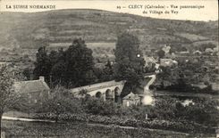 VINTAGE POSTCARD Switzerland Clecy Norman Panoramic View of the Village of Vey