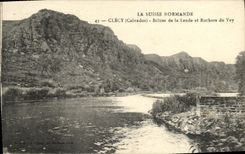 VINTAGE POSTCARD Switzerland Normande Clecy Locks Moor and Rocks of Vey