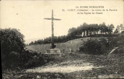 CPA La Suisse Normande Clecy La Croix de la Faverie et les Sapins du Desert