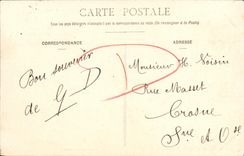 La POSTAL Clecy L de la VENDIMIA adorna y las rocas de Rochetalllis