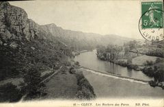 VINTAGE POSTCARD Clecy rocks of the park