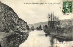 VINTAGE POSTCARD Clecy Environs of Cop On Noireau the edges of L Decorates