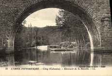 VINTAGE POSTCARD Clecy Outfall of the Battle