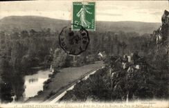 VINTAGE POSTCARD Clecy the Road of Vey and Rocks of the bread of sugar
