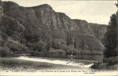 VINTAGE POSTCARD Clecy the outfall of the Moor and rocks of the parks