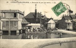 VINTAGE POSTCARD Restoring Courseulles On Sea of the Park to oysters