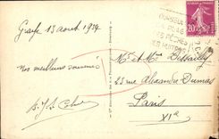 VINTAGE POSTCARD Courseulles Parks with Oysters