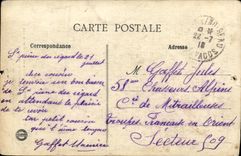 VINTAGE POSTCARD Cop On Main street Noireau house