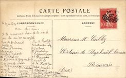 VINTAGE POSTCARD Cop On Noireau Druance the Bridge and the Circle Commercial