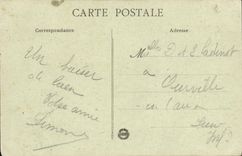 VINTAGE POSTCARD Colombelles close Caen Boat
