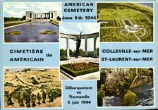 MODERN CARD Colleville St Laurent American Cemetery Militaria June 6th  1944