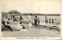 VINTAGE POSTCARD Courseulles On Sea L Hour of the Bath
