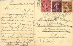 VINTAGE POSTCARD Courseulles On Sea L Hour of the Bath the Beach