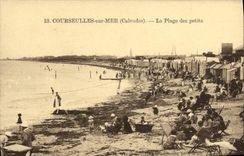 VINTAGE POSTCARD Courseulles On Sea the Beach of Small