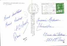 MODERN CARD Courseulles On Sea the channel Boats