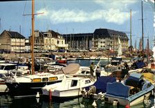 MODERN CARD Courseulles On Sea the port Basin of the yachts Boats