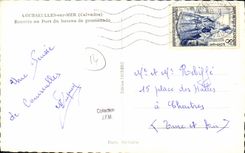 MODERN CARD Courseulles On Sea entered to the port of the boat of walk