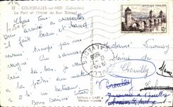 MODERN CARD Courseulles On Sea the Port and L hotel of Warm welcome Boats