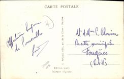 POSTAL Courseulles de la VENDIMIA en el mar L antes de los barcos portuarios