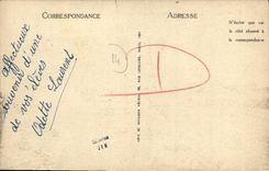 POSTAL Courseulles de la VENDIMIA el lavabo y los barcos mecanicos de la serreria