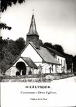 VINTAGE POSTCARD In Courtonne Apple brandy the Two churches L church of St Paul
