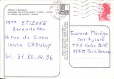 MODERN CARD Creully the Castle L church the Place E Paillaud the Camp site the Place