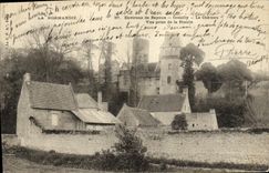 VINTAGE POSTCARD Surroundings of Bayeux Creuilly the castle seen from of the Meadow