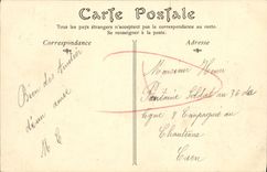 VINTAGE POSTCARD the Castle of Creully Children