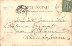 POSTAL Crevecoeur de la VENDIMIA fuera del canal el senorio viejo del castillo de Montmorency