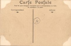 VINTAGE POSTCARD Church of Cricqueboeuf Boat