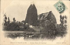 VINTAGE POSTCARD Surroundings of Trouville on Sea Church of Cricqueboeuf