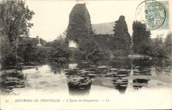 VINTAGE POSTCARD Surroundings of Trouville L Church of Cricqueboeuf
