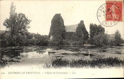 CPA Environs de Trouville L Eglise de Cricqueboeuf 