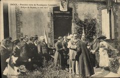 VINTAGE POSTCARD Crocy Premiere visits of Monseigneur Lemonnier Eveque of Bayeux May 11th  1911 TOP