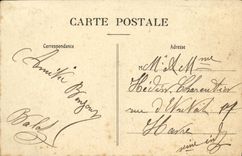 VINTAGE POSTCARD Croissanville Machines and Church has Vol D bird