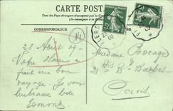 La POSTAL L de la VENDIMIA adorna Culey pintoresco Patry el puente de la espuma