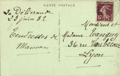 VINTAGE POSTCARD With the feet of NR D of Delivrande J have requests for you