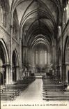 VINTAGE POSTCARD Interior of the Basilica of NR D of Delivrande