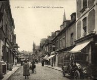 VINTAGE POSTCARD Delivrande Automobile Main street