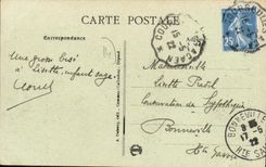 VINTAGE POSTCARD Delivrande Automobile Main street