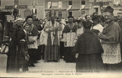 CPA La Delivrande Anniversaire du Couronnement de la Vierge Monseigneur Lemonnier Eveque de Bayeux TOP
