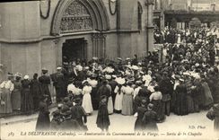 VINTAGE POSTCARD Delivrande Birthday of the Crowning of the Virgin Left Vault TOP