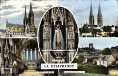 CPM La Delivrande Basilique Panorama de la Vierge Fidele 