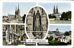 MODERN CARD faithful Delivrande Virgin Basilica