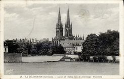 MODERN CARD Old Delivrande and celebrates place of pilgrimage Panorama