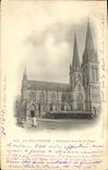VINTAGE POSTCARD Delivrande Basilica Seen of the Place