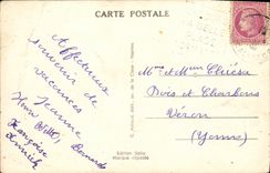 VINTAGE POSTCARD Divine the Port of Divine Night effect Boats