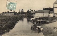 VINTAGE POSTCARD Divine Edges of the Canal Laundrette Lavender fields