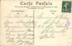 VINTAGE POSTCARD Dives Places L Automobile Town hall