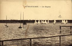 POSTAL de la VENDIMIA divina en el mar los barcos de los regattas